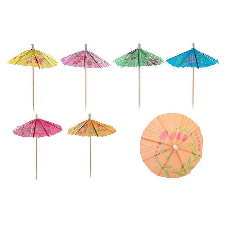Ombrelli Da Cocktail 50 Pezzi - Decorazione Drink Hawaiana, Bambù E Carta, Per Party - Foto 11