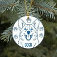 thumbnail image 2 of ViciArt Personalized Dog Portrait Ornament, Custom Ceramic Pet Memorial, Christmas Decoration, 2 of 5
