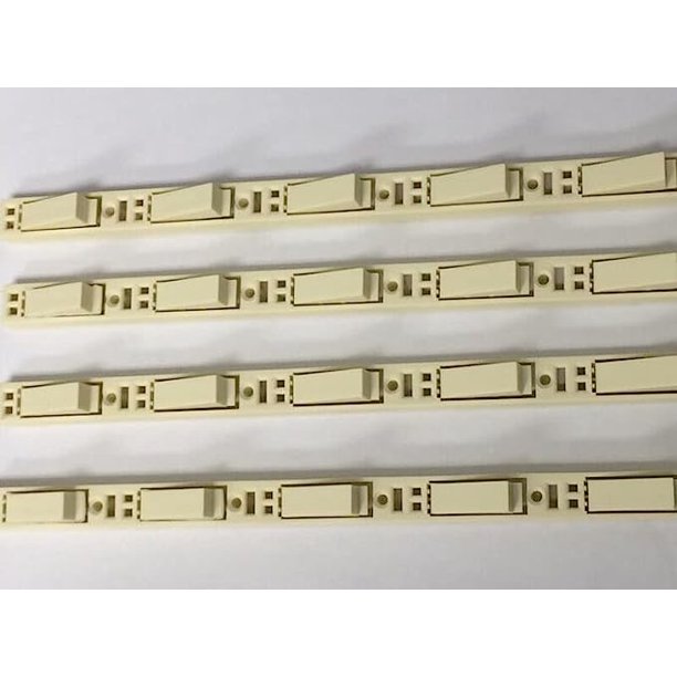 4 Pack 24 Inch, Adjustable, Plastic, Shelf Bracket, Almond