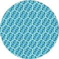 thumbnail image 1 of Ahgly Company Machine Washable Indoor Round Transitional Dark Turquoise Green Area Rugs, 3' Round, 1 of 7
