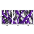 thumbnail image 4 of Visual Art Decor Abstract Wall Art Purple Geometric Lines Painting 12"x16" Framed Canvas Art Prints Set of 3, 4 of 9
