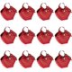 thumbnail image 1 of Paquete de 12 cajas de regalo de cuero con lazo y cinta, de 7 x 5 x 13 cm, con forma de corazón rojo, de cuero sintético, para dulces, reutilizables, para fiestas., 1 of 5