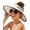 beige with black, variant on Sun Hats for Women Wide Brim Beach Hat Straw Visor Ponytail Summer UV Packable Foldable Beach Vacation Essentials