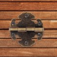 thumbnail image 4 of ColoMX 2 piezas bisagras decorativas retro para puertas de gabinete bisagras de metal antiguas para bisagras de muebles de caja de madera para bisagras de estilo vintage de vestuario, 4 of 8