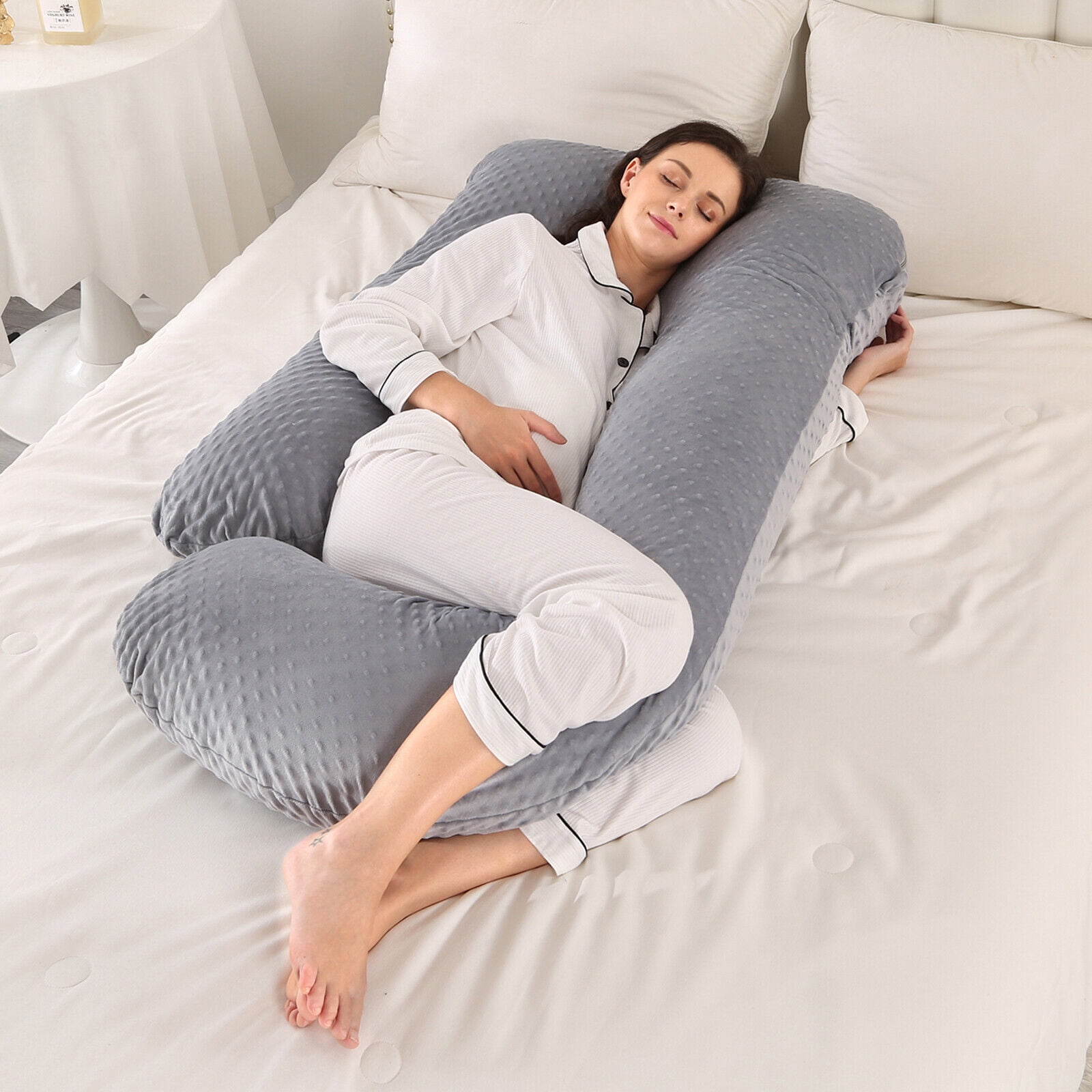 J Shaped Maternity Body Pillow for Mothers-to-Be