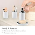 thumbnail image 4 of CERBIOR Bathroom Accessories Set 6 Piece Bath Ensemble with Smooth Surface Includes Soap Dispenser, Toothbrush Holder, Toothbrush Cup, Soap Dish for Decorative Countertop and Housewarming Gift, White, 4 of 8