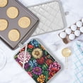 thumbnail image 5 of Yayeee Pot Holders Kitchen Heat Resistant with Pockets 7"x9.8" Cotton Oven Cooking Hot Pads, Vibrant Flowers Pattern, 5 of 7