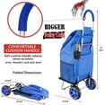 thumbnail image 6 of dbest products Bigger Trolley Dolly, Blue Shopping Grocery Foldable Cart, 6 of 6