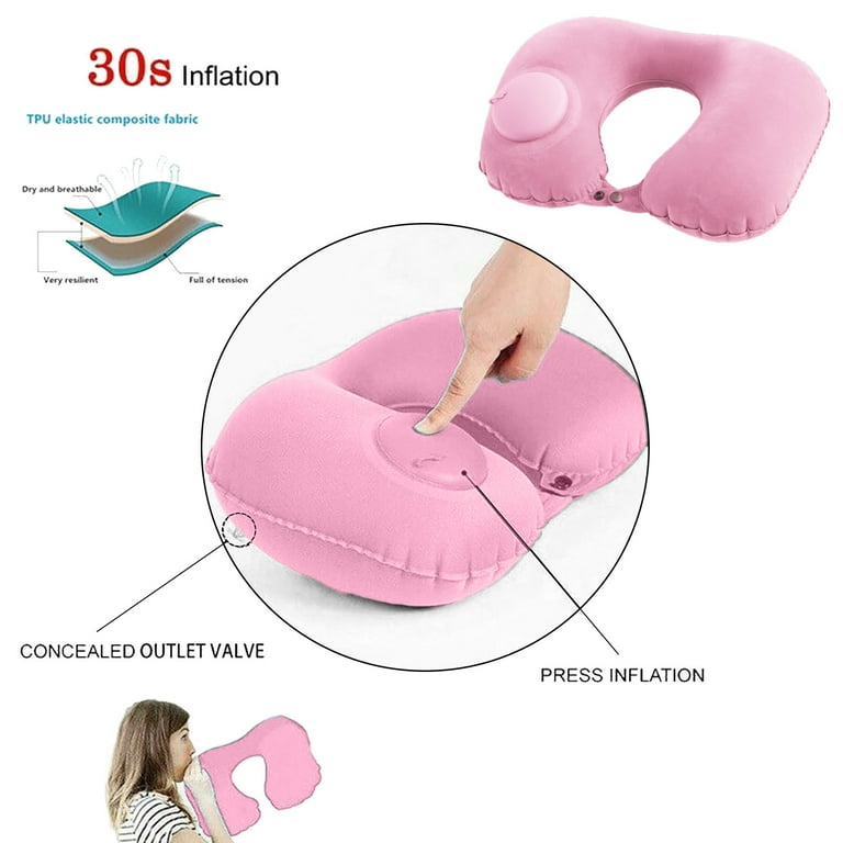 Travel Pillow Inflatable Pillows Air Soft Cushion Trip Portable