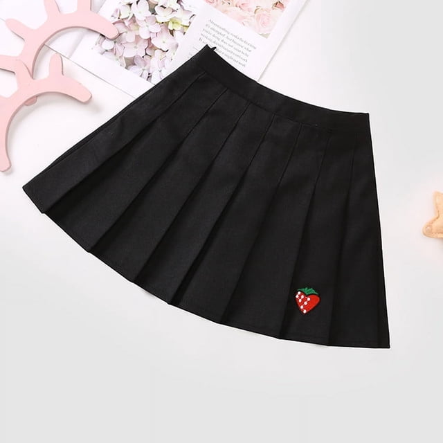 Falda plisada para niña Falda Ropa de otoño Falda corta para niña pequeña Vestido de actuación para estudiantes de estilo universitario de aire súper extranjero
