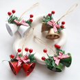 thumbnail image 2 of 4PCS Christmas Bell Ornaments Hanging Jingle Bells Decor for Xmas Tree Christmas Red Bell Indoor Outdoor Christmas Decoration, 2 of 5
