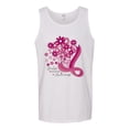 thumbnail image 2 of Wild Bobby Breast Cancer Awareness Flowers Breast Cancer Awareness Men Tank Top, White, X-Large, 2 of 6