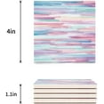 thumbnail image 3 of POGLIP Rainbow Stripe Set of 4 Coaster for Drinks, Absorbent Ceramic Stone Coasters Cup Mat with Cork Base for Home Kitchen Room Coffee Table Bar Decor, 3 of 4