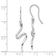 thumbnail image 2 of 925 Sterling Silver Rhodium Plated White Ice .10ct. Diamond Shepherd Hook Earrings Measures 38.4x10mm Wide Jewelry for W, 2 of 6
