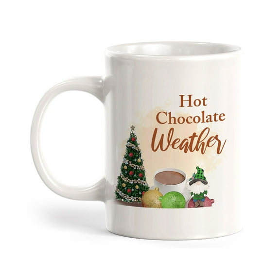 Hot Chocolate Weather Christmas 11oz Plastic Coffee Mug