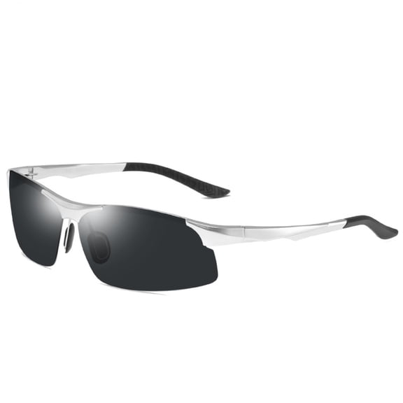 CUKIXA Polarized Wrap Sunglasses for Men, UV400 Protection TAC Lens, Lightweight Al-Mg Frame, Driving/Fishing/Cycling Sports Glasses, Anti-Glare, Comfortable Nose Pads, 8003