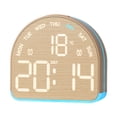 thumbnail image 1 of Reloj despertador con pantalla digital, decoración multifuncional, adorno de regalo con hora y temperatura, reloj de escritorio digital para mesa. Amarillo, 1 of 8