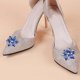 thumbnail image 5 of 2x Clips de imitación extraíbles. Joyería Decoración Boda Hebilla Diamante para Sandalias , Azul Macarena Parche de zapatos de novia de bricolaje, 5 of 6