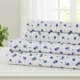 thumbnail image 2 of Modern Threads 3-Piece Sweet Rose Blue Printed Microfiber Adult Sheet Set, Twin, 2 of 21