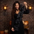 thumbnail image 4 of Fall Halloween Decoration for Home Indoor Outdoor Clearance Under $5.00!Halloween Dark-Themed Ornament Artificial Maple Leaf Thanksgiving Wall Hanging Artificial Maple Leaf With Black Wicker, 4 of 7