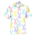 thumbnail image 4 of Easter Day for Men Shirt Short Sleeve Tops Button Up Fun Bunny Printed Holiday Spring Tees, 4 of 4