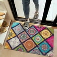thumbnail image 2 of Bohemian Retro Floral Non-Slip Entryway Door Mat,Boho Indoor Decor Durable Low Plush Door Mat,Washable Welcome Rug for Patio Hallway Home Decor 20x32 Inches, 2 of 7