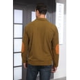 thumbnail image 4 of GrmtClth Corduroy Shirt Men Henley Button Down Sweaters Vintage Long Sleeve Pullover Fall Stand Collar Sweatshirts Khaki S, 4 of 5