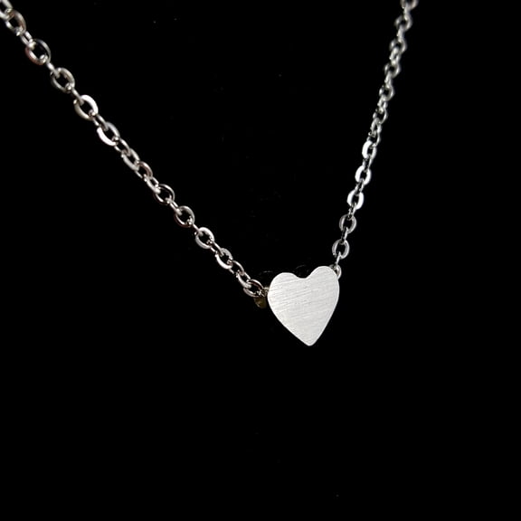 Tiny Heart [SILVER] Plated Necklace Dainty Pendant Love Affection