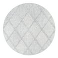 thumbnail image 5 of JONATHAN Y IBIZA 5' Round Area Rug, Salines Diamond Trellis - Light Gray, IBZ101C-5R, 5 of 9
