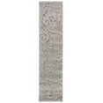 thumbnail image 3 of SAFAVIEH Florida Doug Floral Vines Geometric Shag Runner Rug, Grey/Light Blue, 2'3" x 13' - Transitional Modern Design, Grey & Light Blue, Non-Shedding & Easy Cleaning, Ultra Plush Thick Pile, Ideal, 3 of 9