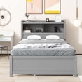 thumbnail image 4 of Modern Full Bed With Trundle, Drawer Storage Options Upgrade Enhancement, Ports And Headboard Storage, Gray Size Options, Chargers Compartments,, 4 of 7