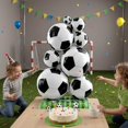 thumbnail image 4 of Yanonmyfd 2 Piezas Extra-grandes de pie de fútbol de fiesta globos, perfecto para cumpleaños, fiestas de cola, celebraciones del día del juego y decoraciones de la Copa del Mundo (Fútbol),Fútbol, 4 of 7