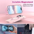 thumbnail image 3 of CASEFIV for iPhone 14 Pro Case,with Magnetic Invisible Stand [Military Drop Protection] [Compatible with MagSafe] Shockproof Slim Anti-Slip with 2 Screen Protector+ 2 Lens Protector,Pink, 3 of 7