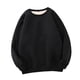 thumbnail image 4 of Suéter de cuello redondo básico de terciopelo grueso para hombre, jersey de trabajo negro XL, 4 of 6