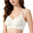 thumbnail image 2 of Shrysg Women's Lace Seamless Racerback Bra with Straps and No Underwire for Comfortable Everyday Wear Yellow, 2 of 5