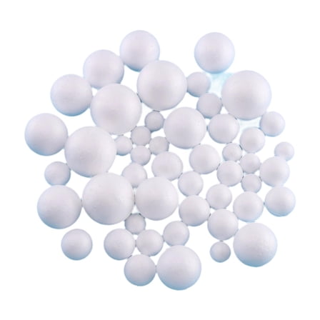 Kuntesetty 48Pcs Foam Balls Polystyrene Balls Handmade Projects Ornaments Round for Science