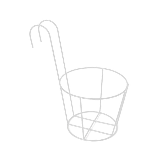 Iron Planter Rack Hanging Railing Fence Flower Pot Shelf Plant Basket Holder