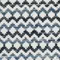 thumbnail image 6 of SAFAVIEH Montauk Harding Geometric Striped Cotton Runner Rug, Ivory Blue/Black, 2'3" x 10', 6 of 7