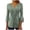 Green, variant on WREESH Womens Fashion Tunic Top V Neck Print Pullover Regular Fit 3/4 Length Sleeve Tops Christmas Pleated Top Khaki