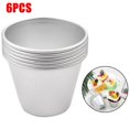 thumbnail image 2 of 6 PCS Aluminium Dariol Mould Baking Cup Dariole Pudding Dessert Moulds Round Egg Tart Mould Bakewar, 2 of 5