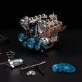 thumbnail image 6 of TECHING v8 Engine Model kit That Works Metal Mechanical Metal Assembly DIY Car Engine Model Kit 500+Pcs Educational Experiment, 6 of 9