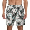 thumbnail image 2 of Picia Hawaii Palms pattern Mens Swim Trunks with Compression Liner Stretch Beach Shorts Quick Dry with Zipper Pockets No-Chafing Board Shorts-3X-Large, 2 of 9