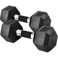 thumbnail image 1 of Rubber Grip Encased Hex Dumbbells  Hand Weights With -Slip Pair, 1 of 7
