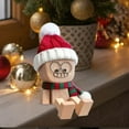 thumbnail image 4 of Christmas Shaking Wooden Man,Shaking Feet Wooden Doll,Shaking Wooden Man Figurine with Magnetic Expressions,Handmade Wobble Doll for Car Accessories and Desk Decoration(Christmas), 4 of 7
