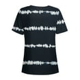 thumbnail image 5 of USSUMA Womens Tops Dressy Casual Summer Short Sleeve Tie-dye Shirts for Women Trendy Hollow Out Striped V Neck T-Shirts Blouses for Women Plus Tunic, 5 of 5