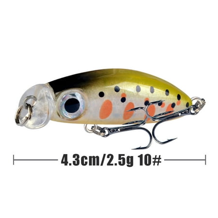 Ourlova 4.3cm/2.5g Fishing Lures Slow Sinking Long Casting Fake Bait  Fishing Gear Accessories For Saltwater Freshwater