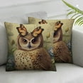 thumbnail image 2 of COMIO  Vintage Owl Throw Pillow Covers Forest Bird Outdoor Spring Summer Green Leaves Hydrangea Butterfly Pillow Cushion Case Cover Home Sofa Couch Decor Pillowcase 2pc, 2 of 6