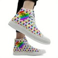 thumbnail image 5 of Coolcustomize Womens Pride Month Love Heart Stylish Sneakers, Rainbow Dreamy Star Design Casual Shoes, Pride Celebrations, Ladies' Casual Boots, Summer Festivals, Perfect Gift for Lovers & Friends, 5 of 10