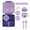 thumbnail image 2 of Lonchera para niña tipo omiebox incluye termo y cubiertos, bento box c 4 compartimentos modulables de gran capacidad, lunch box con sellado hermético anti-fugas, caja de almuerzo BPA Free, 2 of 8