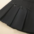 thumbnail image 4 of Godom Girls Pleated School Uniform Skorts Elastic Waist with Bow Built-in Shorts Skirt,Black 3T-11T, 4 of 7